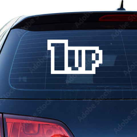 1UP Aufkleber - Beispielansicht