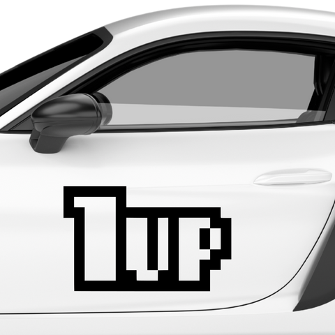 1UP Aufkleber - Beispielansicht