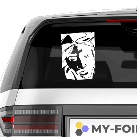 2Pac Bandana 3 Aufkleber - Beispielansicht