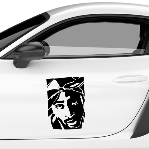 2Pac Bandana 3 Aufkleber - Beispielansicht