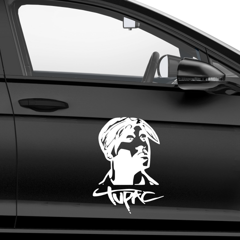 2Pac Bandana Schriftzug Aufkleber - Beispielansicht