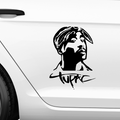 2Pac Bandana Schriftzug Aufkleber - Beispielansicht