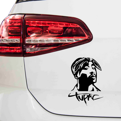 2Pac Bandana Schriftzug Aufkleber - Beispielansicht