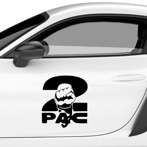 2Pac Faust Aufkleber - Beispielansicht