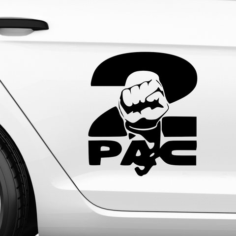 2Pac Faust Aufkleber - Beispielansicht