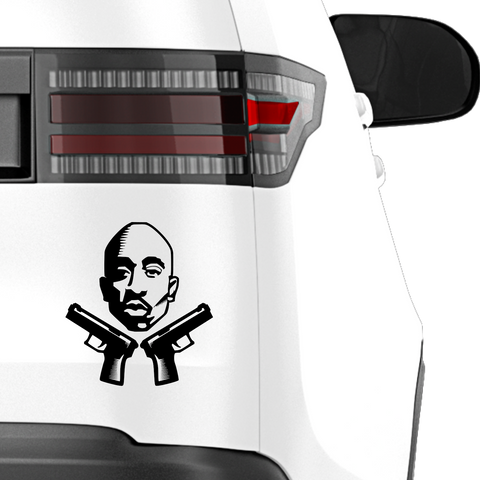 2Pac Guns Aufkleber - Beispielansicht