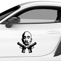 2Pac Guns Aufkleber - Beispielansicht