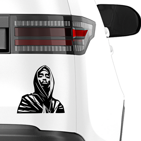 2Pac Hoddie Aufkleber - Beispielansicht