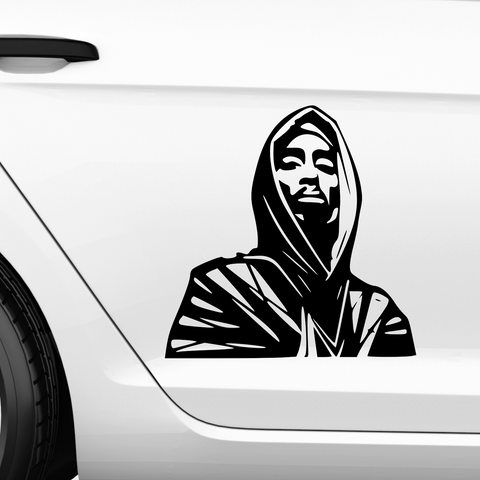 2Pac Hoddie Aufkleber - Beispielansicht