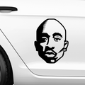 2Pac Kopf Aufkleber - Beispielansicht
