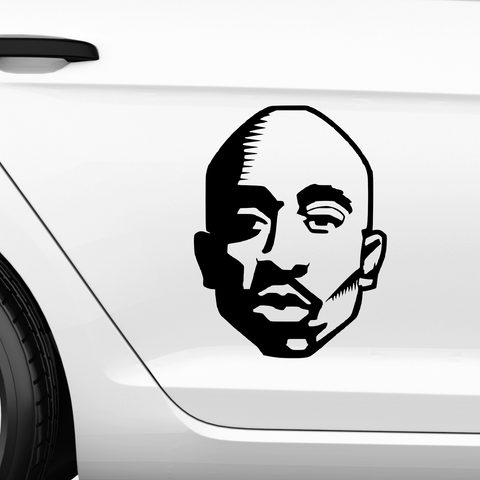 2Pac Kopf Aufkleber - Beispielansicht