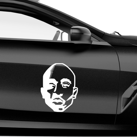 2Pac Kopf Aufkleber - Beispielansicht