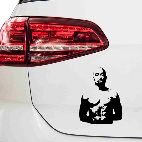 2Pac Oberkörperfrei Aufkleber - Beispielansicht