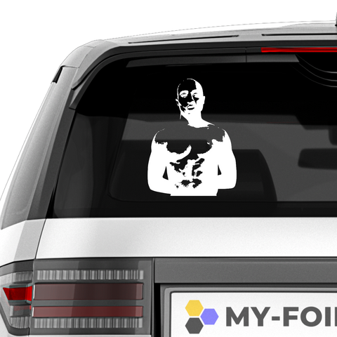 2Pac Oberkörperfrei Aufkleber - Beispielansicht