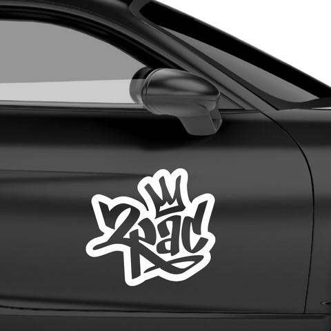 2Pac Schriftzug Grafitti Aufkleber - Beispielansicht