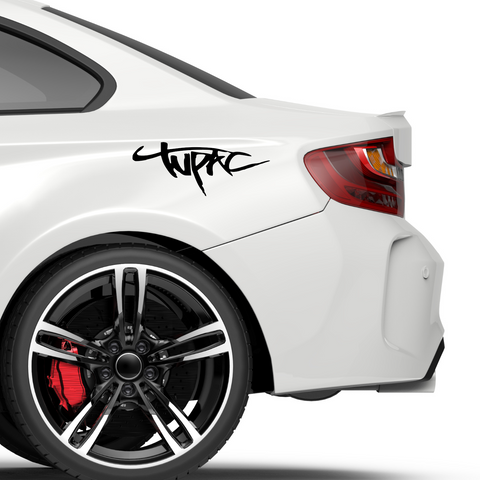 2Pac Schriftzug geschwungen Aufkleber - Beispielansicht