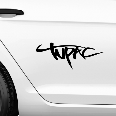 2Pac Schriftzug geschwungen Aufkleber - Beispielansicht