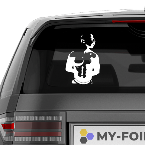 2Pac Silhouette Aufkleber - Beispielansicht