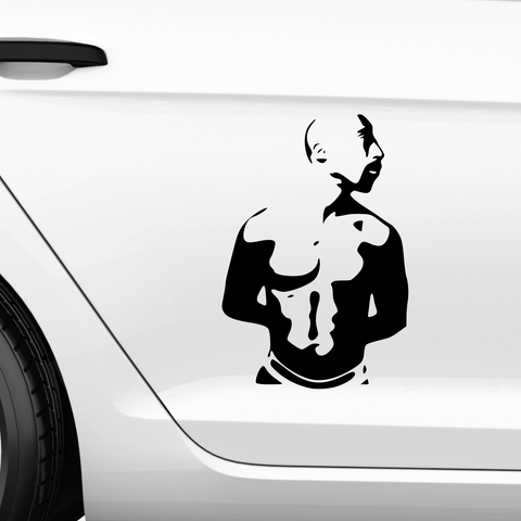 2Pac Silhouette Aufkleber - Beispielansicht