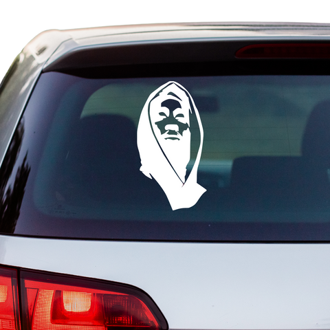 2Pac mit Kaputze Aufkleber 2  - Beispielansicht