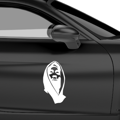 2Pac mit Kaputze Aufkleber 2  - Beispielansicht