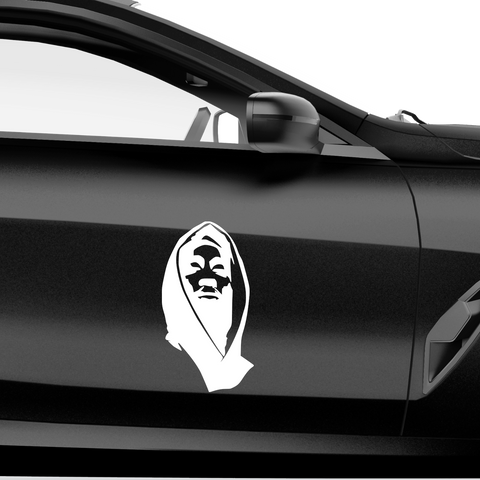 2Pac mit Kaputze Aufkleber - Beispielansicht