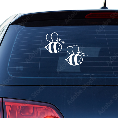 2 Bienen Aufkleber - Beispielansicht
