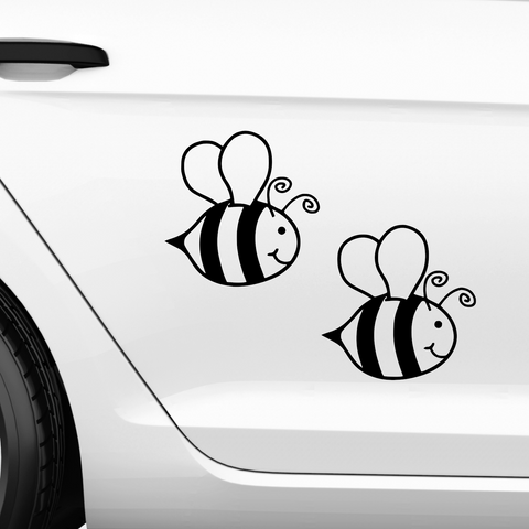2 Bienen Aufkleber - Beispielansicht
