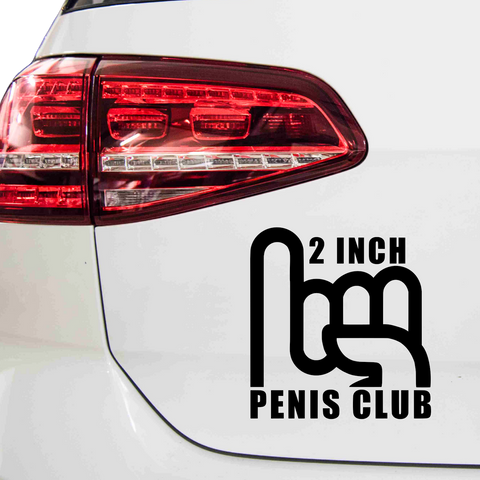 2 Inch Penis Club Aufkleber - Beispielansicht