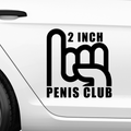 2 Inch Penis Club Aufkleber - Beispielansicht