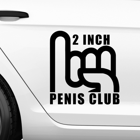 2 Inch Penis Club Aufkleber - Beispielansicht