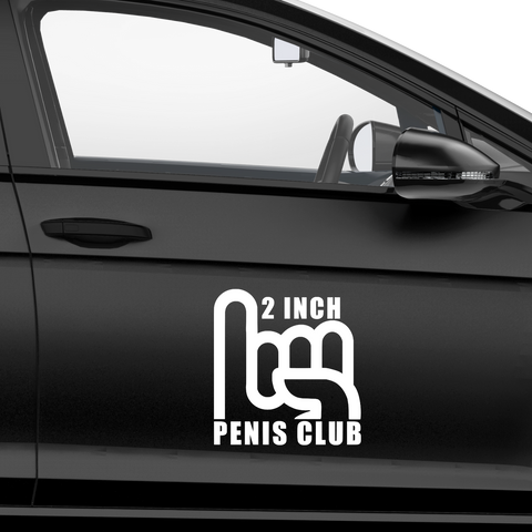 2 Inch Penis Club Aufkleber - Beispielansicht