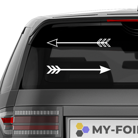 2 Pfeile Aufkleber - Beispielansicht
