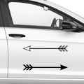 2 Pfeile Aufkleber - Beispielansicht