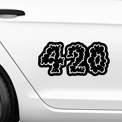 420 Cloudy Aufkleber - Beispielansicht