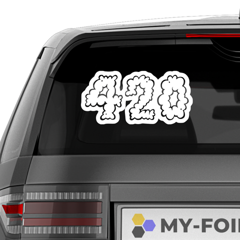 420 Cloudy Aufkleber - Beispielansicht