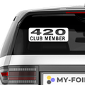 420 Club Aufkleber - Beispielansicht