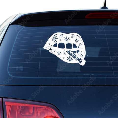 420 Lippen Aufkleber - Beispielansicht