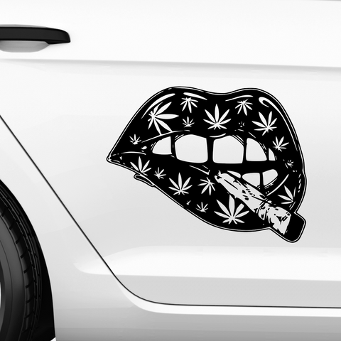 420 Lippen Aufkleber - Beispielansicht
