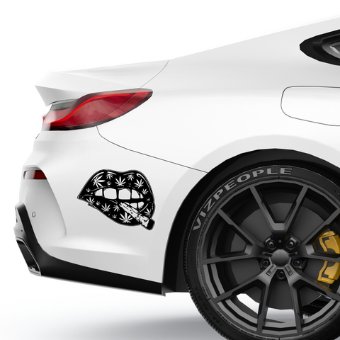 420 Lippen Aufkleber - Beispielansicht