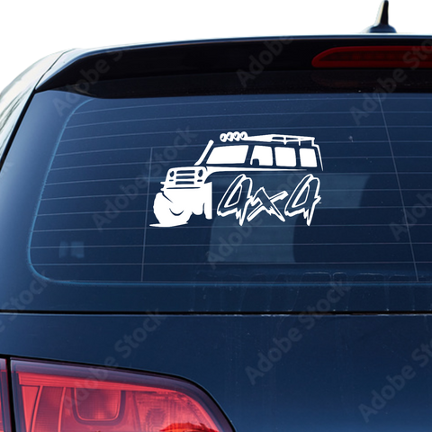 4x4 Jeep Scheinwerfer Aufkleber - Beispielansicht