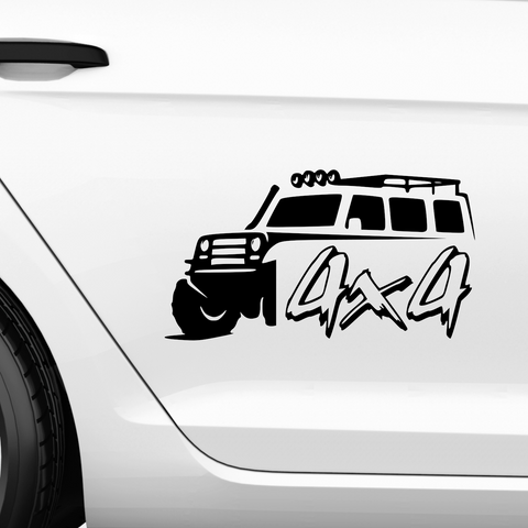 4x4 Jeep Scheinwerfer Aufkleber - Beispielansicht