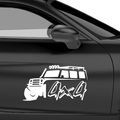 4x4 Jeep Scheinwerfer Aufkleber - Beispielansicht