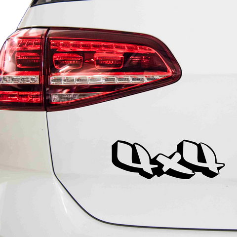 4x4 Schriftzug Grafitti Aufkleber - Beispielansicht