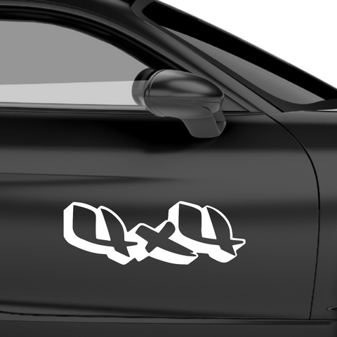 4x4 Schriftzug Grafitti Aufkleber - Beispielansicht