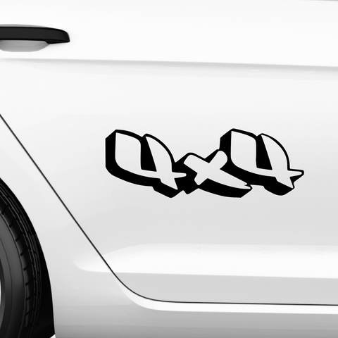 4x4 Schriftzug Grafitti Aufkleber - Beispielansicht