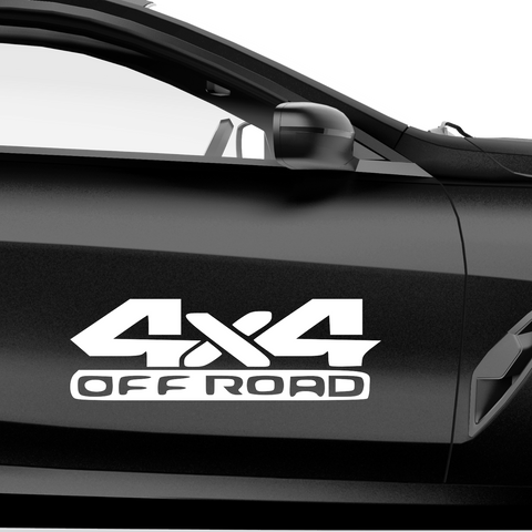 4x4 Schriftzug Off Road Aufkleber - Beispielansicht