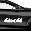 4x4 Schriftzug Strich Aufkleber - Beispielansicht