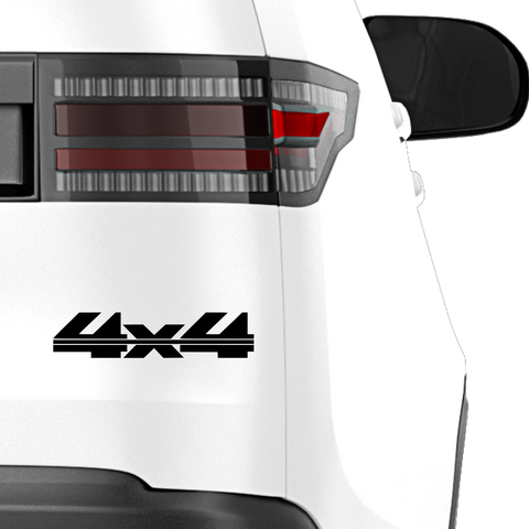 4x4 Schriftzug Strich Aufkleber - Beispielansicht