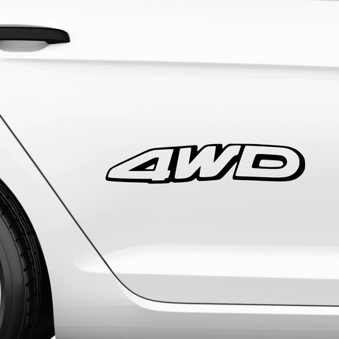 4x4 Schriftzug geschuwngen Aufkleber 12 - Beispielansicht